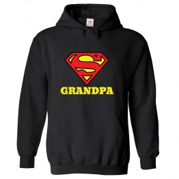 Super Grandpa Classic Unisex Kids and Adults Pullover Hoodie for SuperHero Fans								 									 									